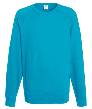 FELPA RAGLAN LEGGERA ( FRUIT OF THE LOOM ) azzurro